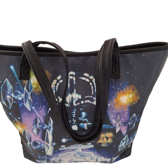 Loungefly Star Wars Space Scene Real Photo Tote Bag Purse - Picture 4 of 11